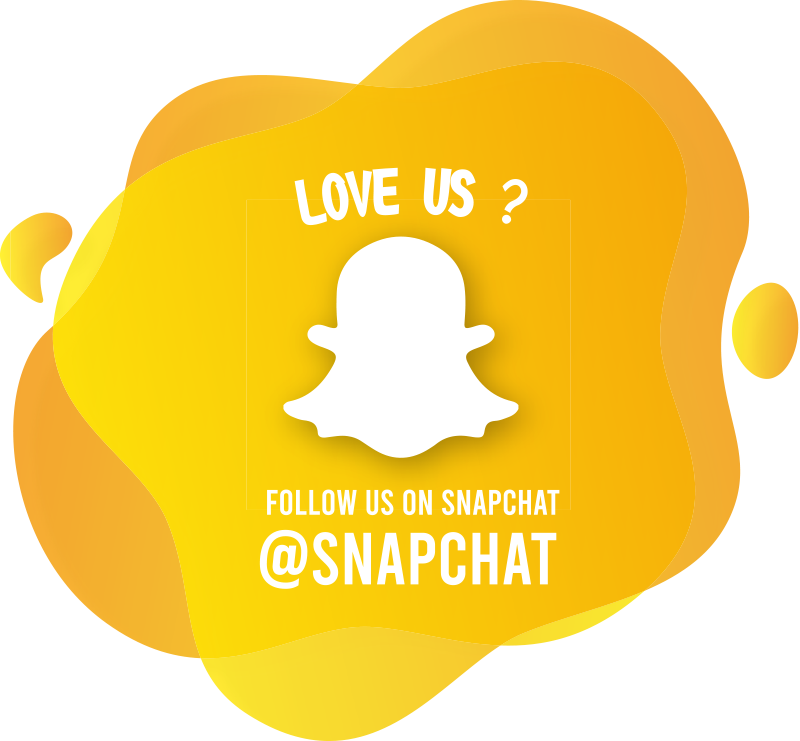 Follow Us Snapchat Splash Window Sticker Tenstickers