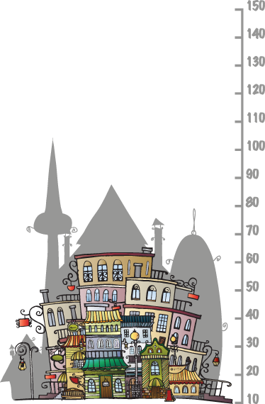 Autocolante infantil medidor cidade TenStickers. Autocolante infantil medidor cidade. Apresentamos esta sugestão de autocolante medidor infantil para poderes decorar o quarto do teu filhote e ver a sua evolução.