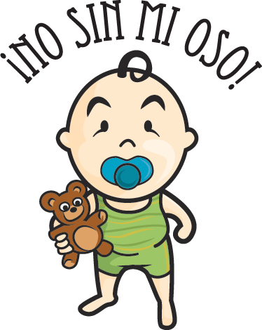 Vinilo infantil no sin mi oso - TenVinilo