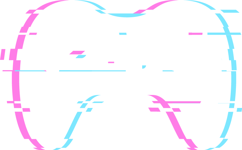 Gaming glitched remote video gaming wall sticker - TenStickers