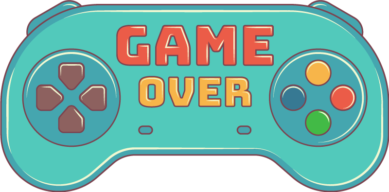 game over decals gamer sticker playstation vinyl stickerVideo game wall decal 