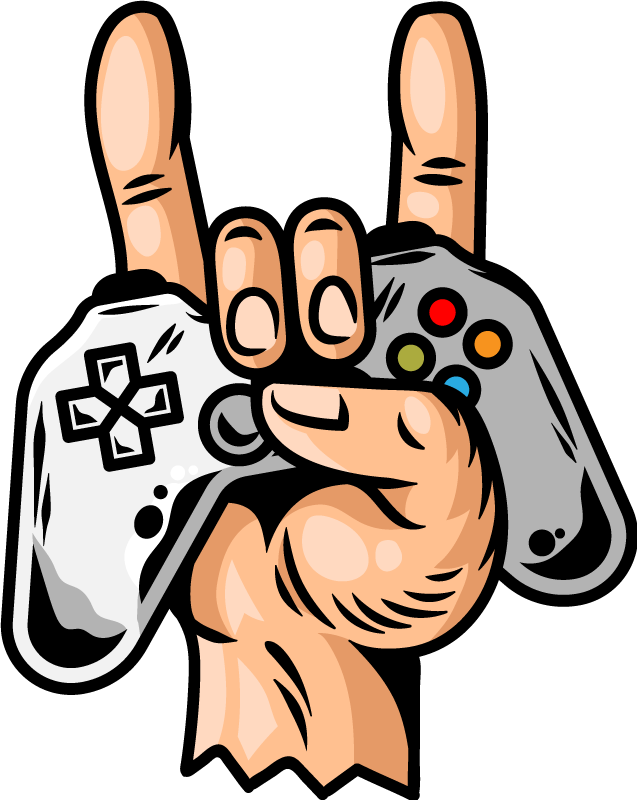 Gaming Rock Joystick Video Game Wall Decal Tenstickers