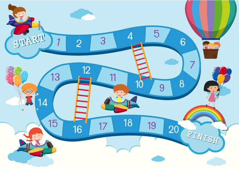 Board game sky furniture sticker - TenStickers