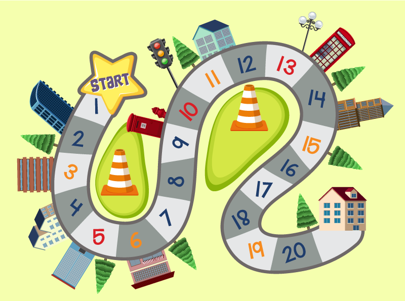 Board game city furniture sticker - TenStickers