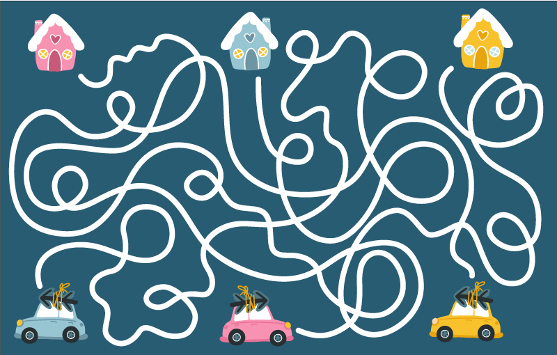 Board game driving ho furniture decal - TenStickers