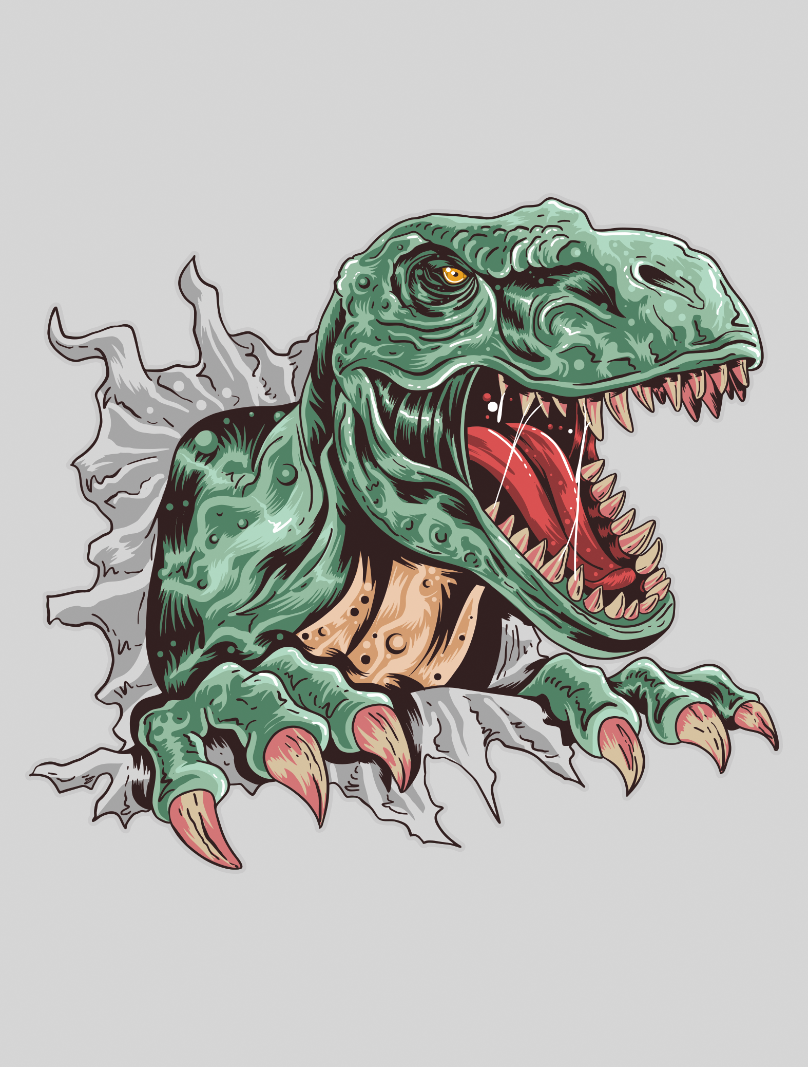 Adesivo dinossauro T-rex 3D - TenStickers