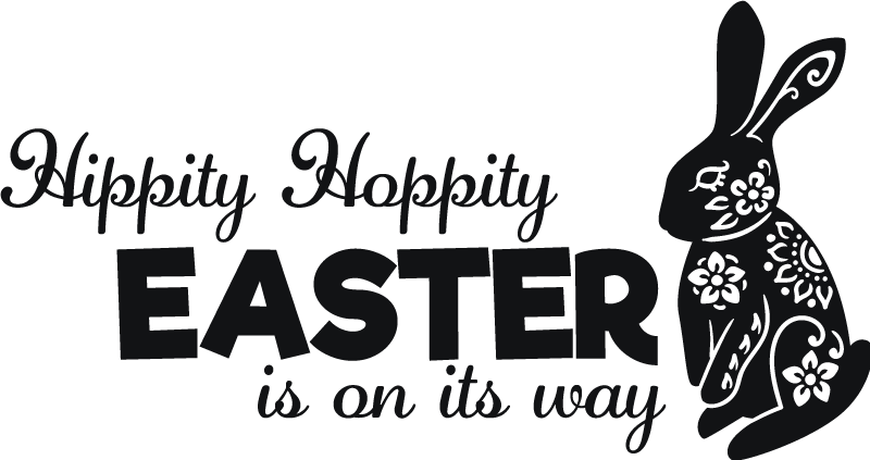 Hippity, hoppity Easter wall sticker - TenStickers