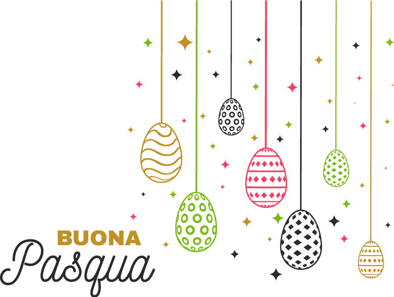 Adesivi animali per bambini buona pasqua - TenStickers