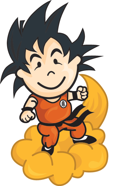 Vinilo infantil tenviniño Goku - TenVinilo