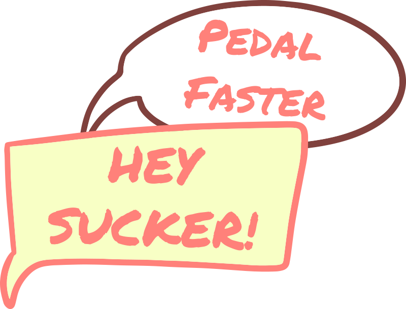 Pedal Faster Bike Sticker Tenstickers