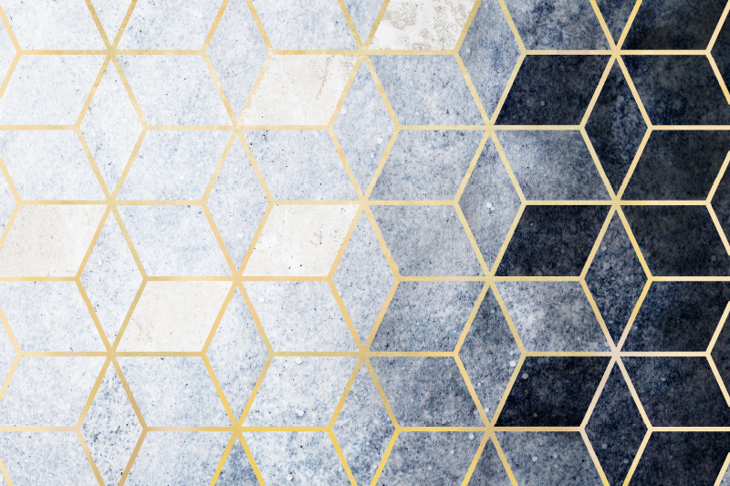 Adesivo per pc Modello cubico blu abstact - TenStickers