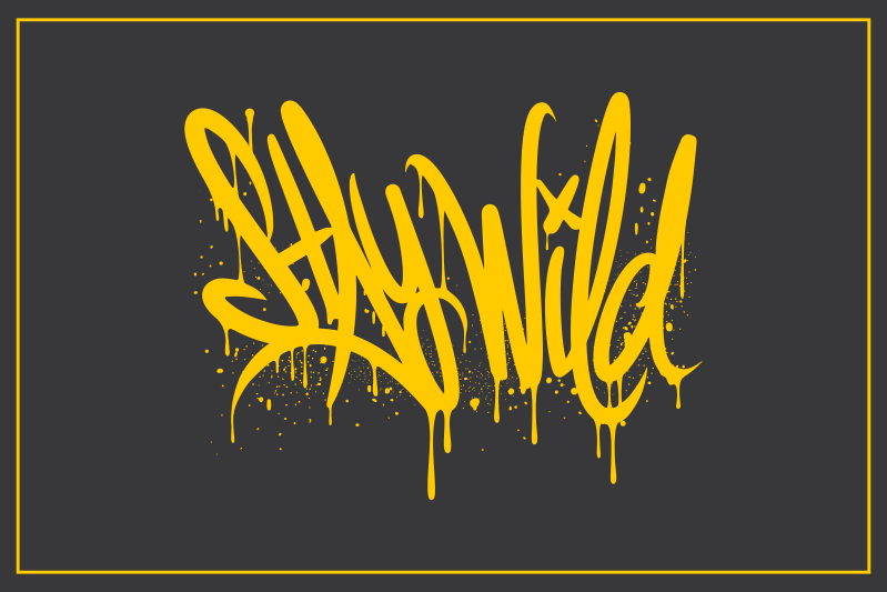 stay wild graffiti lettering laptop skins - TenStickers
