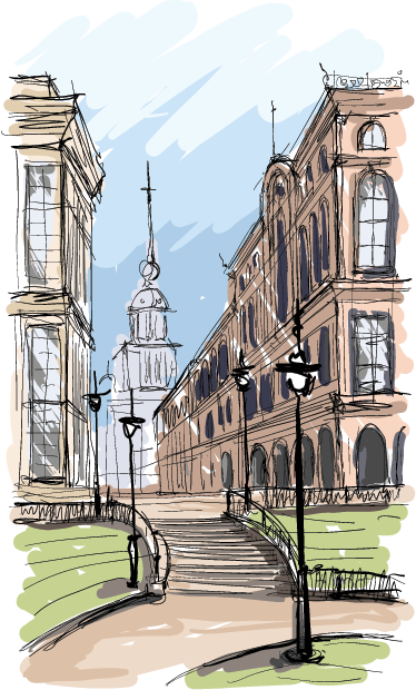 Watercolour Park Wall Art Sticker - TenStickers