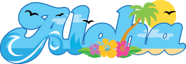 Aloha väggklistermärke - Tenstickers