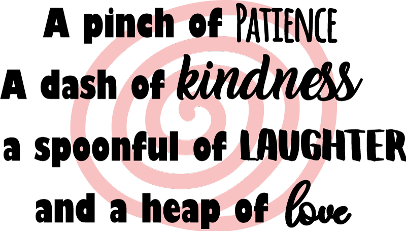 A pinch of Patience home text wall sticker - TenStickers