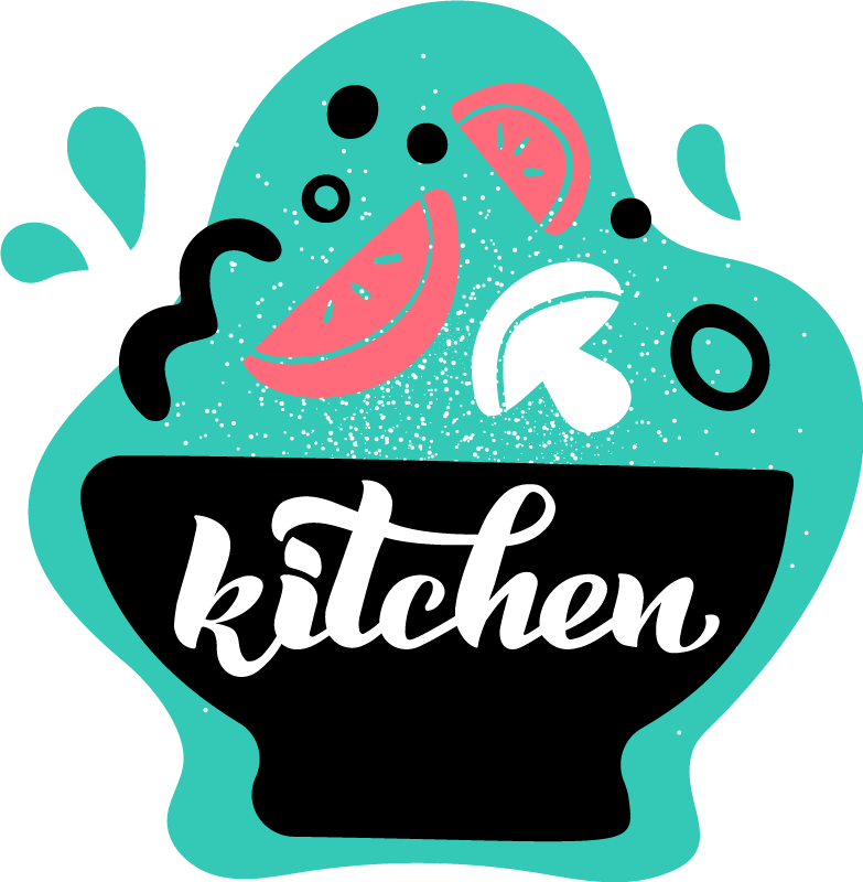 Kitchen made of food food sticker - TenStickers