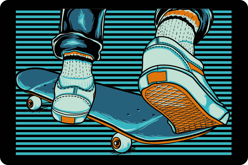 Autocolante para PC Garoto skatista - TenStickers