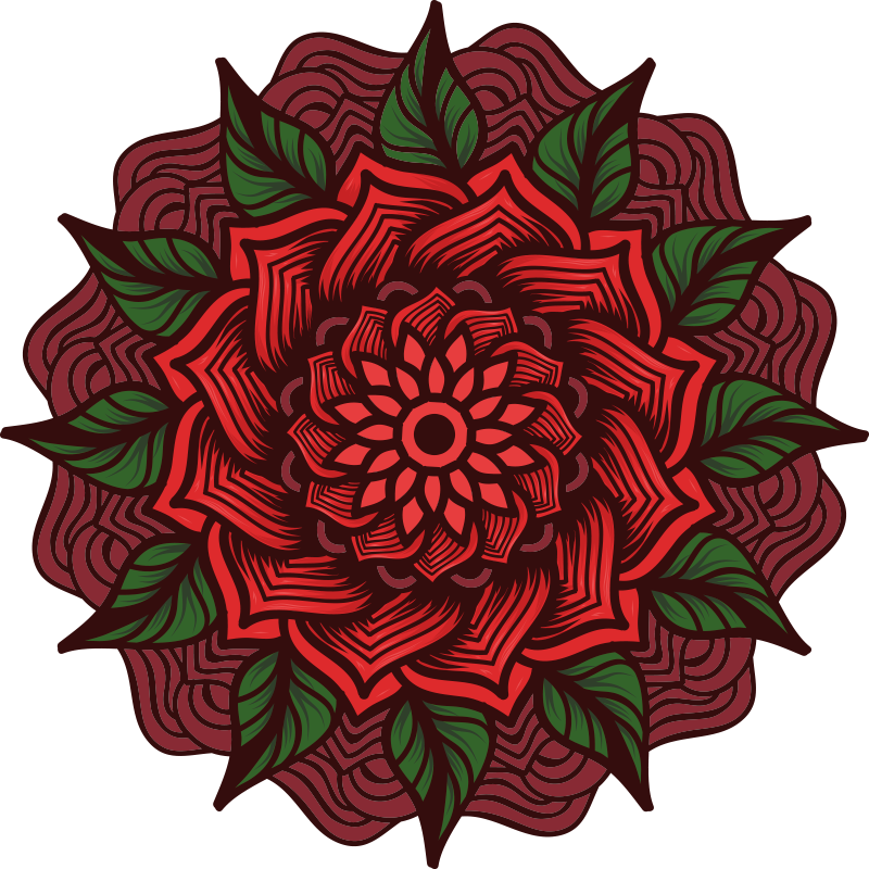 Mandala virág ablak matrica - TenStickers