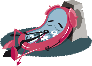 Clock Resting Decorative Sticker - TenStickers