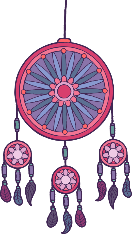 Autocolantes de objetos Apanhador de sonhos multicolorido étnico - TenStickers
