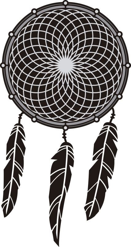 Siyah etnik dreamcatcher nesne çıkartması - TenStickers