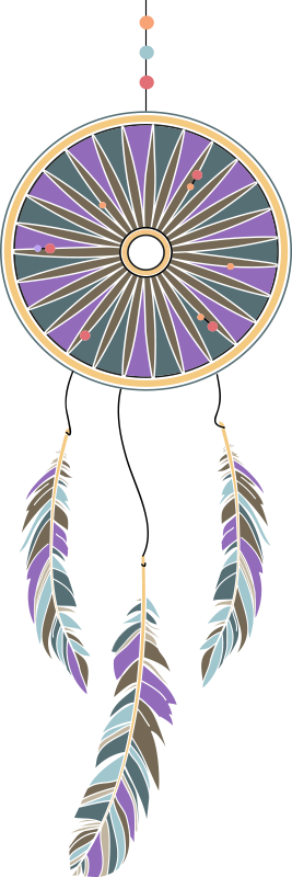 Fialový obtisk na lapač snů - TenStickers