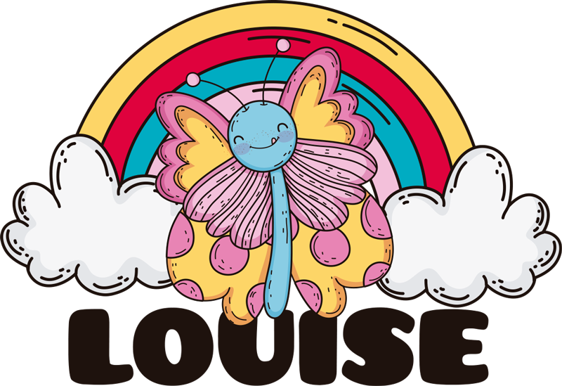 Vinilo habitación bebé diseño de mariposa caprichoso - TenVinilo