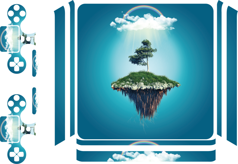 Fantasy landscape Playstation sticker - TenStickers