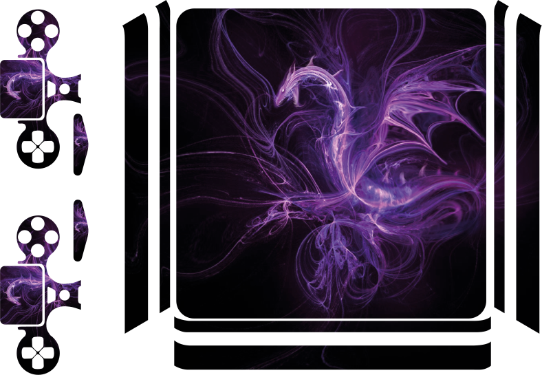 Dragon of smoke Playstation sticker - TenStickers