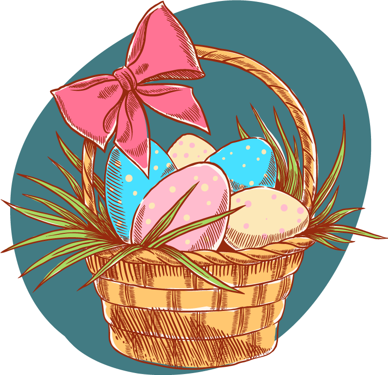 Vitrophanie Oeuf cadeau pour pâques - TenStickers