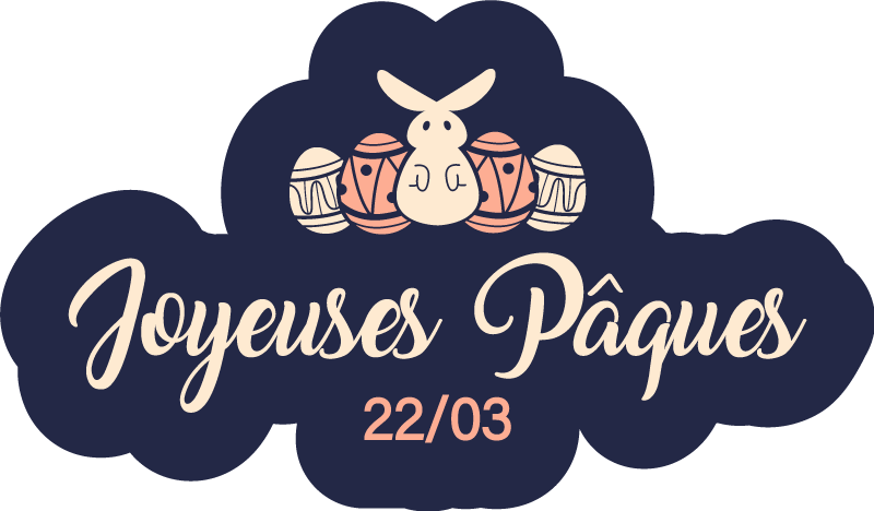 Sticker vitrine joyeuses pâques - TenStickers