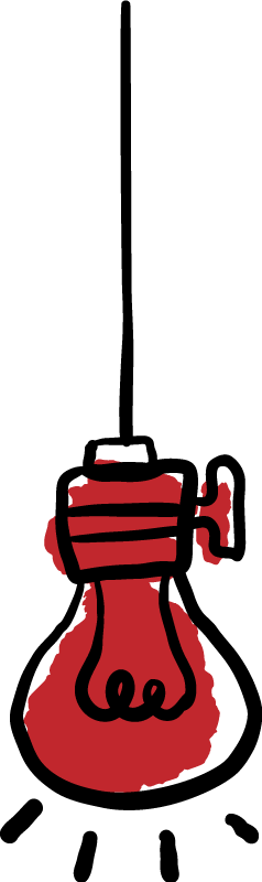 Red light bulb Abstract wall sticker - TenStickers