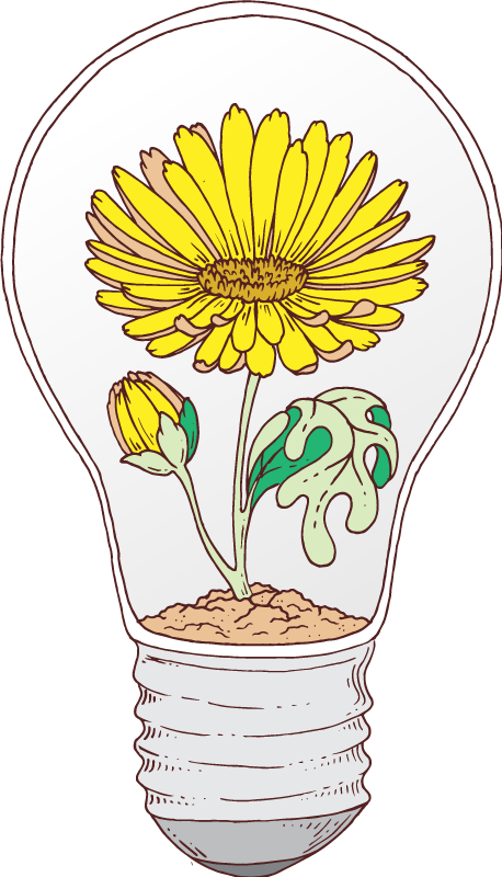 Autocolante Lâmpada de girassol - TenStickers