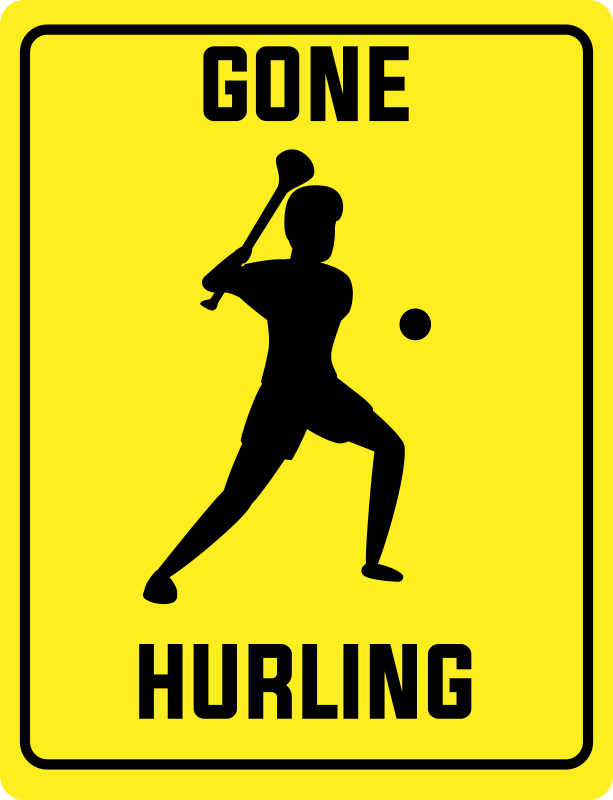 Gone Hurling wall vinyl sticker - TenStickers
