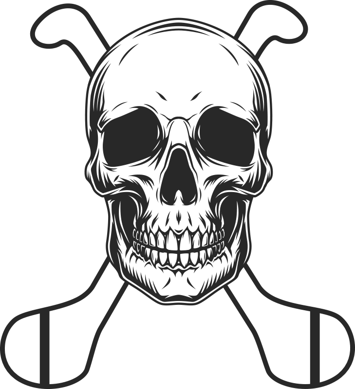 Hurling Skull wall sticker - TenStickers