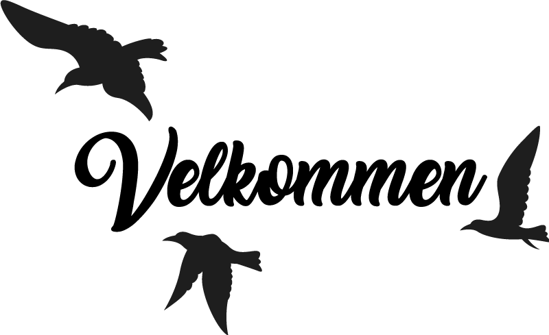 Velkommen fugler wallstickers tilbud - Tenstickers