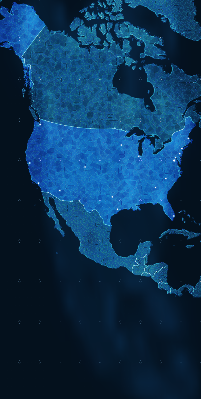 Blue USA map fridge sticker - TenStickers