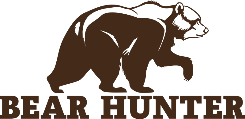 Bear Hunter wall vinyl sticker - TenStickers