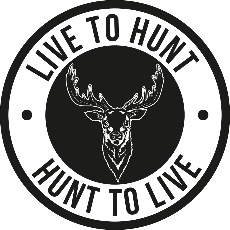 Live to hunt, hunt to live wall decal - TenStickers