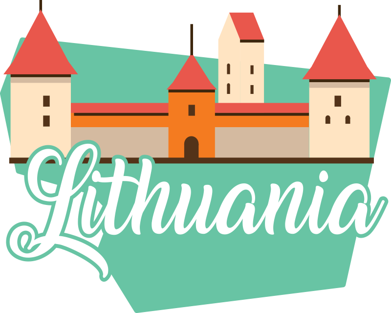 Lietuvos žemėlapio paveikslėliai šalies lipdukas - „Tenstickers“