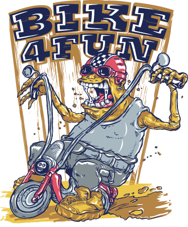 Bike 4 fun Monster Aufkleber - TenStickers