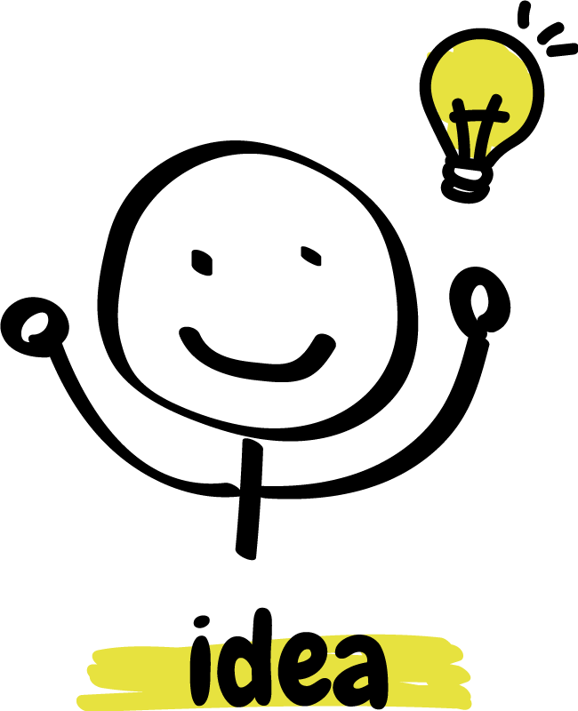 Idea light bulb window sticker - TenStickers