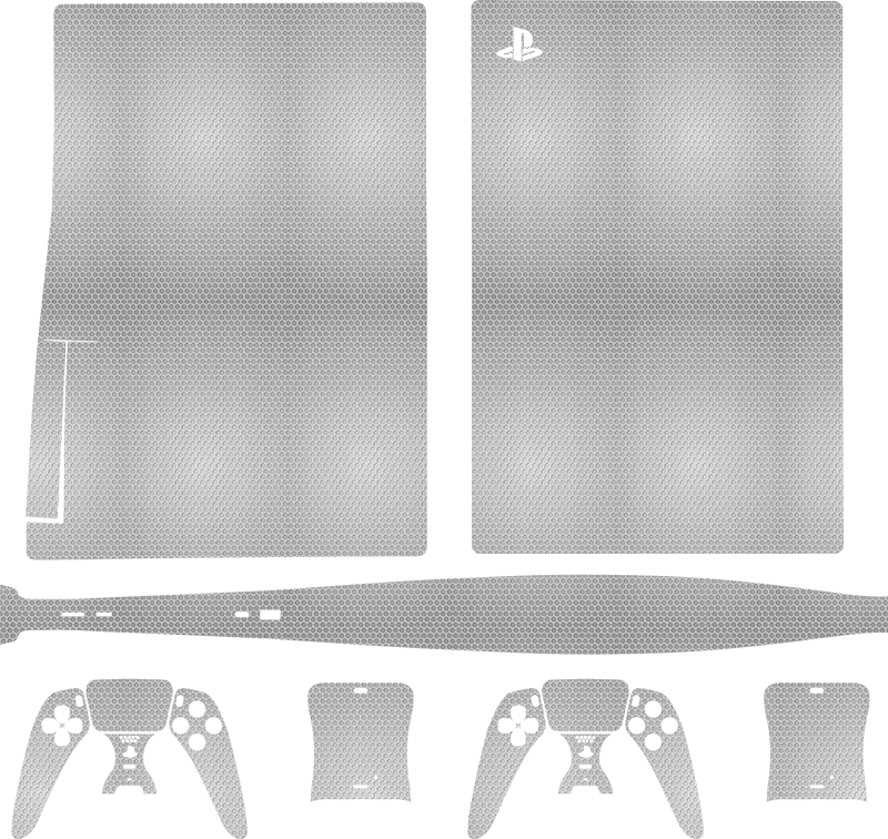 наклейка из белого углерода для playstation 5 - TenStickers