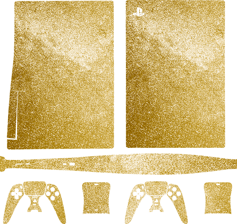 Shining gold skin Playstation 5 decal - TenStickers