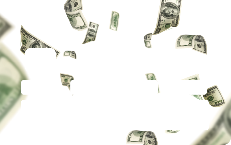 Kreditkort klistermærke svævende pengesedler - TenStickers