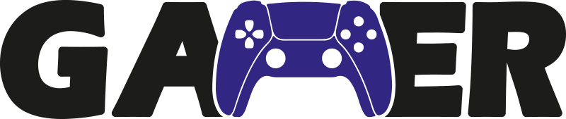 Joystick gamer logo okno nálepka - TenStickers