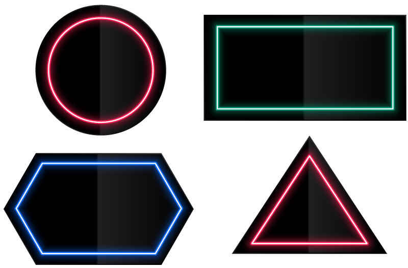 Fargerike geometriske rammer playstation-merket - Tenstickers