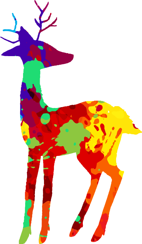Animal wall sticker colorful animal silhouette - TenStickers