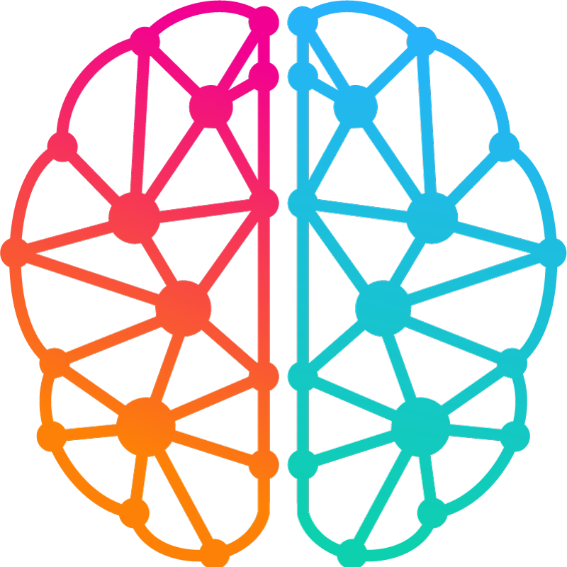 çok renkli beyin ofis çıkartması - TenStickers