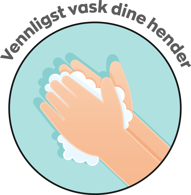 Vennligst vask hendene dine på vinduet - Tenstickers